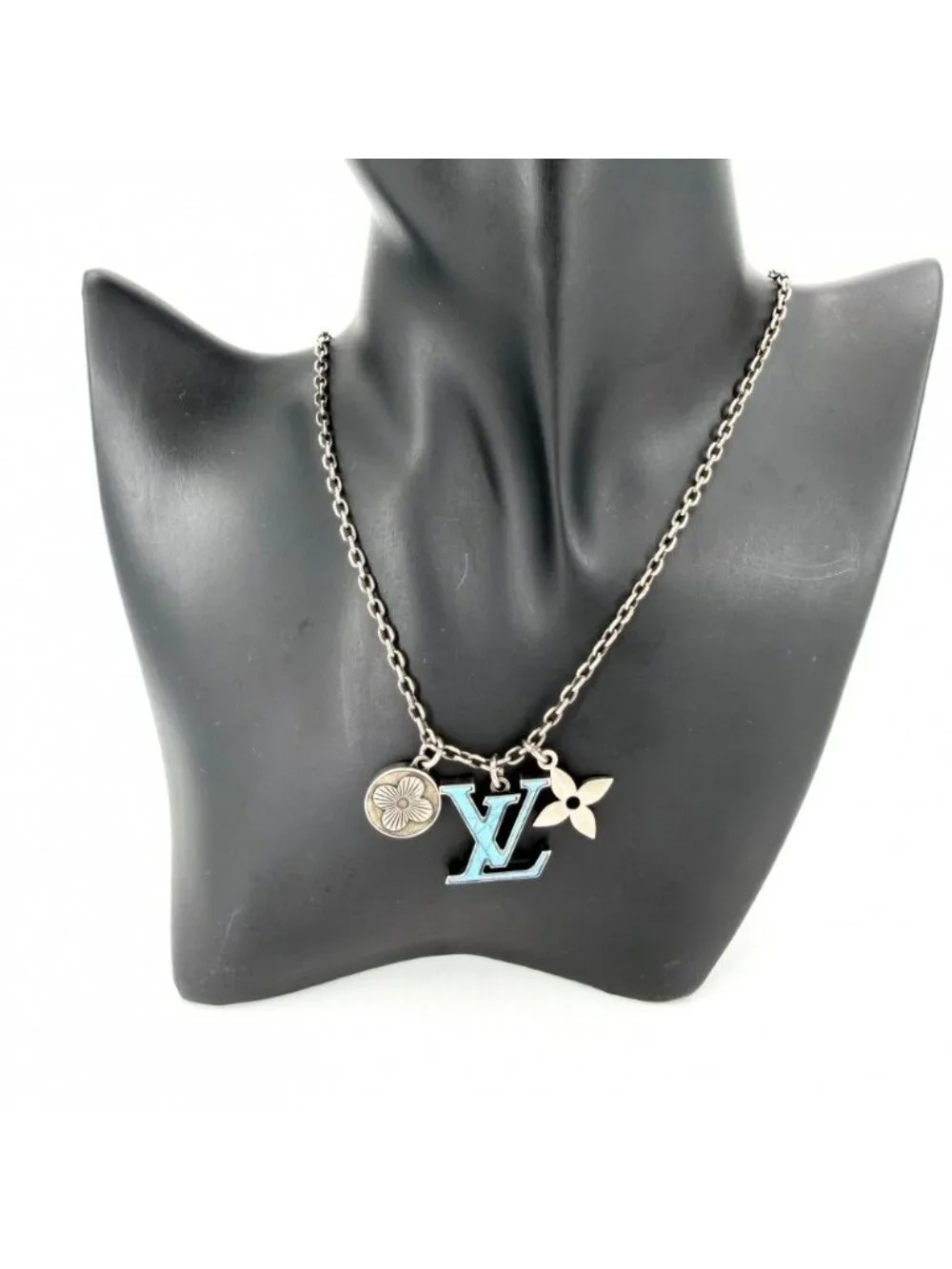 Louis Vuitton Necklace LV Initial Turquoise Long Adjustable Star Pendant Blue